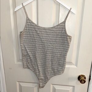 Striped Gray Women's Top express one eleven L